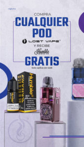 Promocion Lost Vape Pod y Regalo Humble juice Salts Gratis
