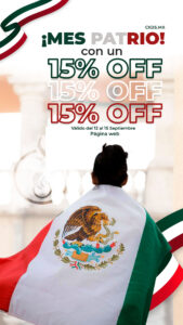 Promociones Vape Cigis Mes Patrio 15%OFF Descuento