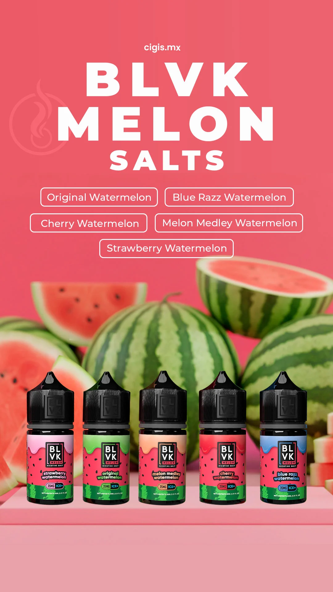BLVK Salts Watermelon Melon Series ST